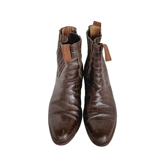 Vintage Destroyer Western Men\'s Brown Leather Ankle Cowboy Boots main image 4